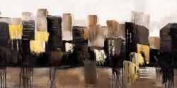 Paysage urbain abstrait en tons terreux