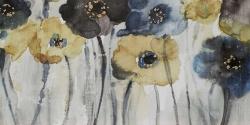 Gray blue and yellow flowers