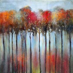 Abstract and colorful forest