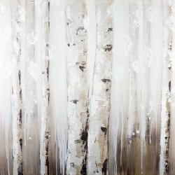 Abstract white birches