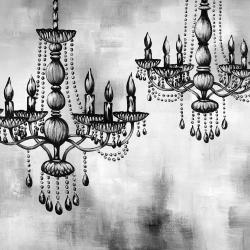 Two crystal chandeliers