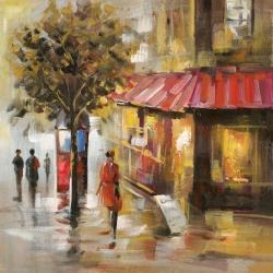 Abstract street with passers