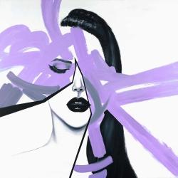 Abstract purple woman portrait