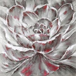 Fleur rouge et grise