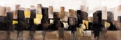 Earthy tones abstract cityscape