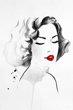 Watercolor woman