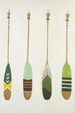 Colorful nautical oars