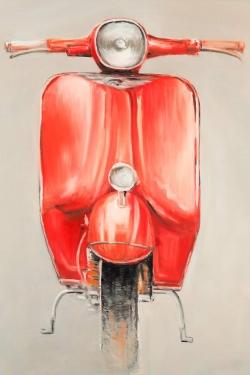 Petit cyclomoteur rouge