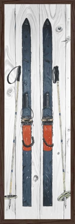 Ski bleu vintage