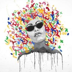 Femme pop art graffiti