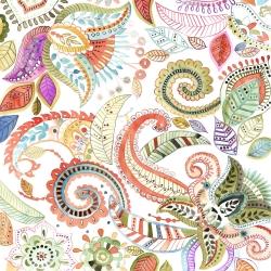 Motifs floraux paisley aquarelle