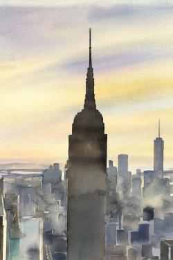 Couché de soleil sur new-york