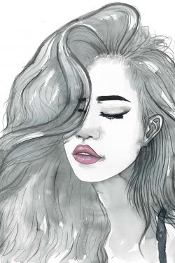 Beautiful female hair