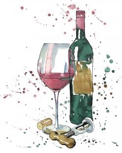 Bouteille de vin rouge