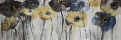 Gray blue and yellow flowers