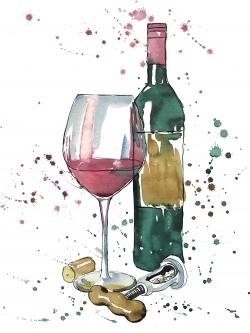 Bouteille de vin rouge