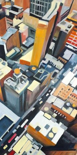 High top view of buildings in new york