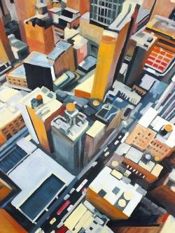 High top view of buildings in new york