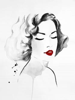 Watercolor woman