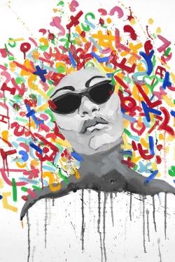 Femme pop art graffiti