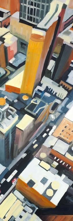 High top view of buildings in new york