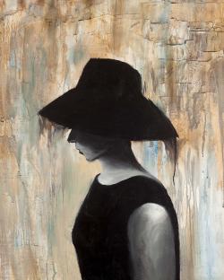 Audrey hepburn avec un grand chapeau