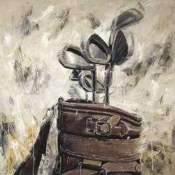 Sac et batons de golf vintage