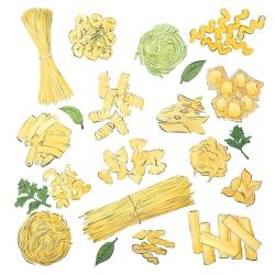 Various kind of pasta