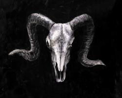 Ram skull grunge style