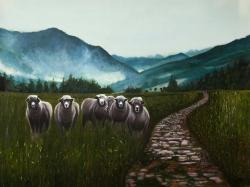 Moutons à la campagne
