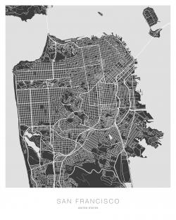San francisco graphic map