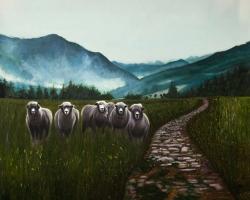Moutons à la campagne