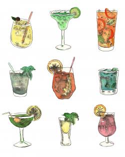 Colorful cocktails