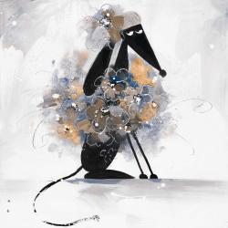 Chien levrier afghan en cartoon