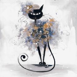 Chat noir en cartoon