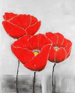 Three poppies