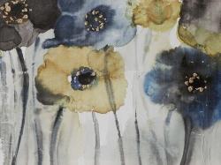 Gray blue and yellow flowers