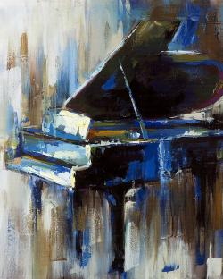 Abstract grand piano