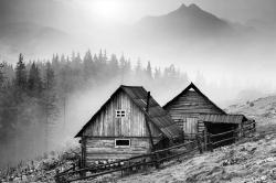 Mountain carpathian village