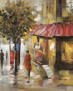 Abstract street with passers