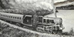 Vintage passenger locomotive 