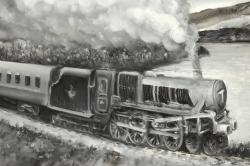 Vintage passenger locomotive 