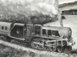 Vintage passenger locomotive 