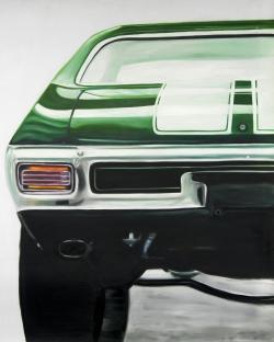 Voiture classique vert forêt 