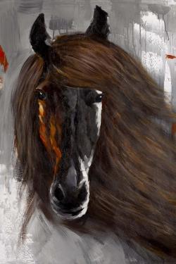 Fier cheval brun