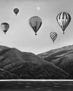 Air balloon landscape