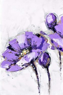 Purple abstract flowers