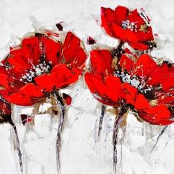 Abstract poppy flowers