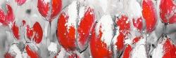 Abstract red tulips