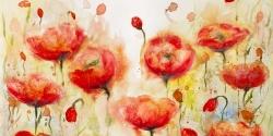 Red flowers garden